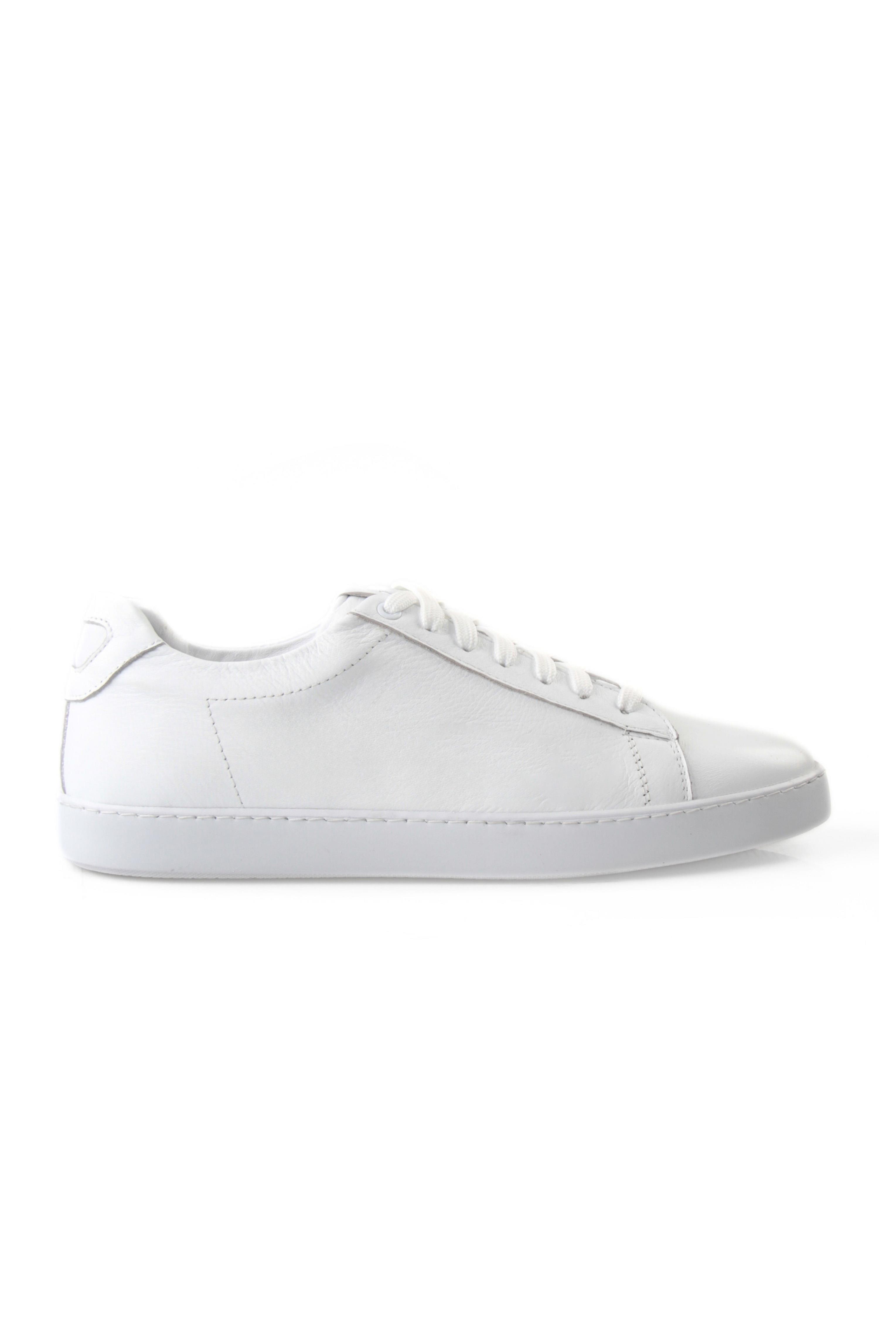 Tripy Hakiki Deri Erkek Bağcıklı Büyük Numara Beyaz Sneaker Alex