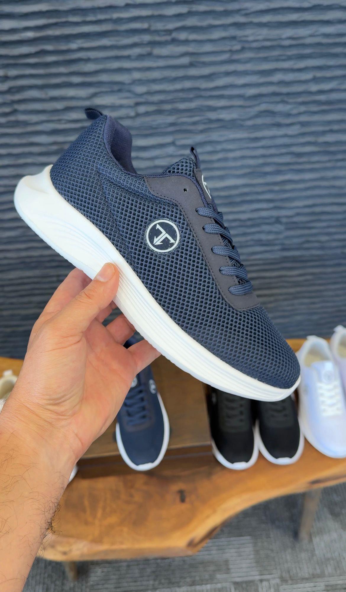 Tripy Streç Erkek Bağcıklı Lacivert Sneaker Spor Ayakkabı Woody