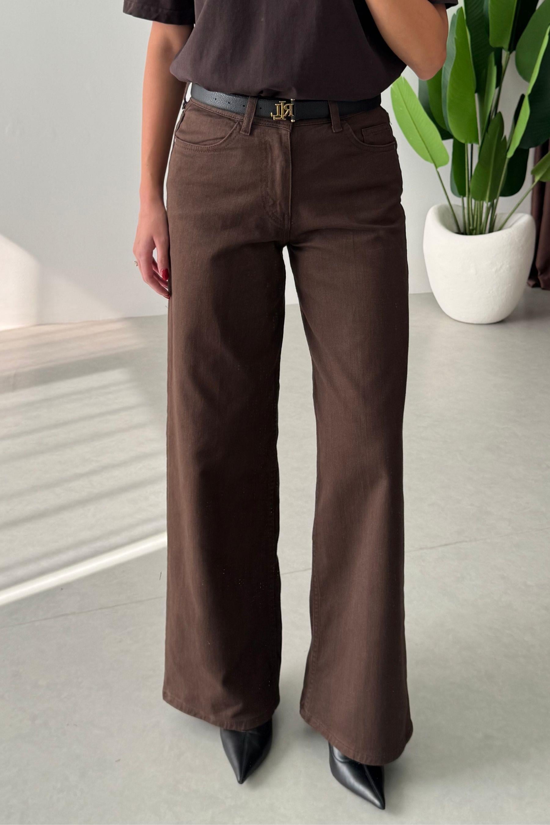 Edin Kahve Wide Leg Jean