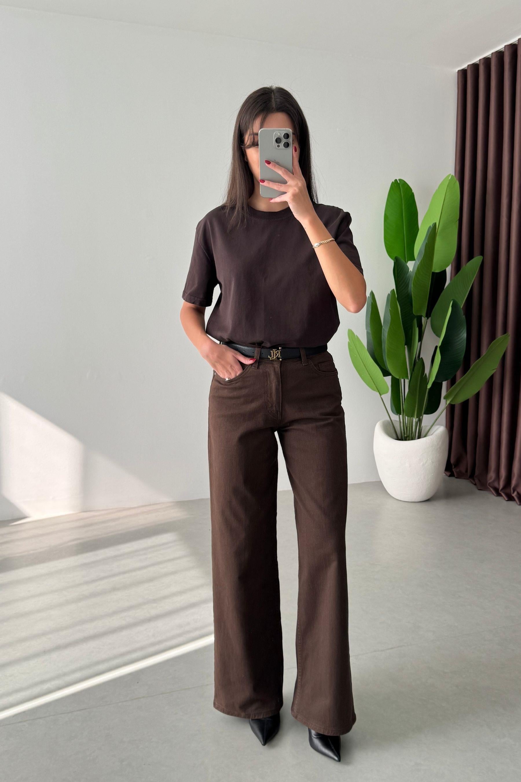 Edin Kahve Wide Leg Jean