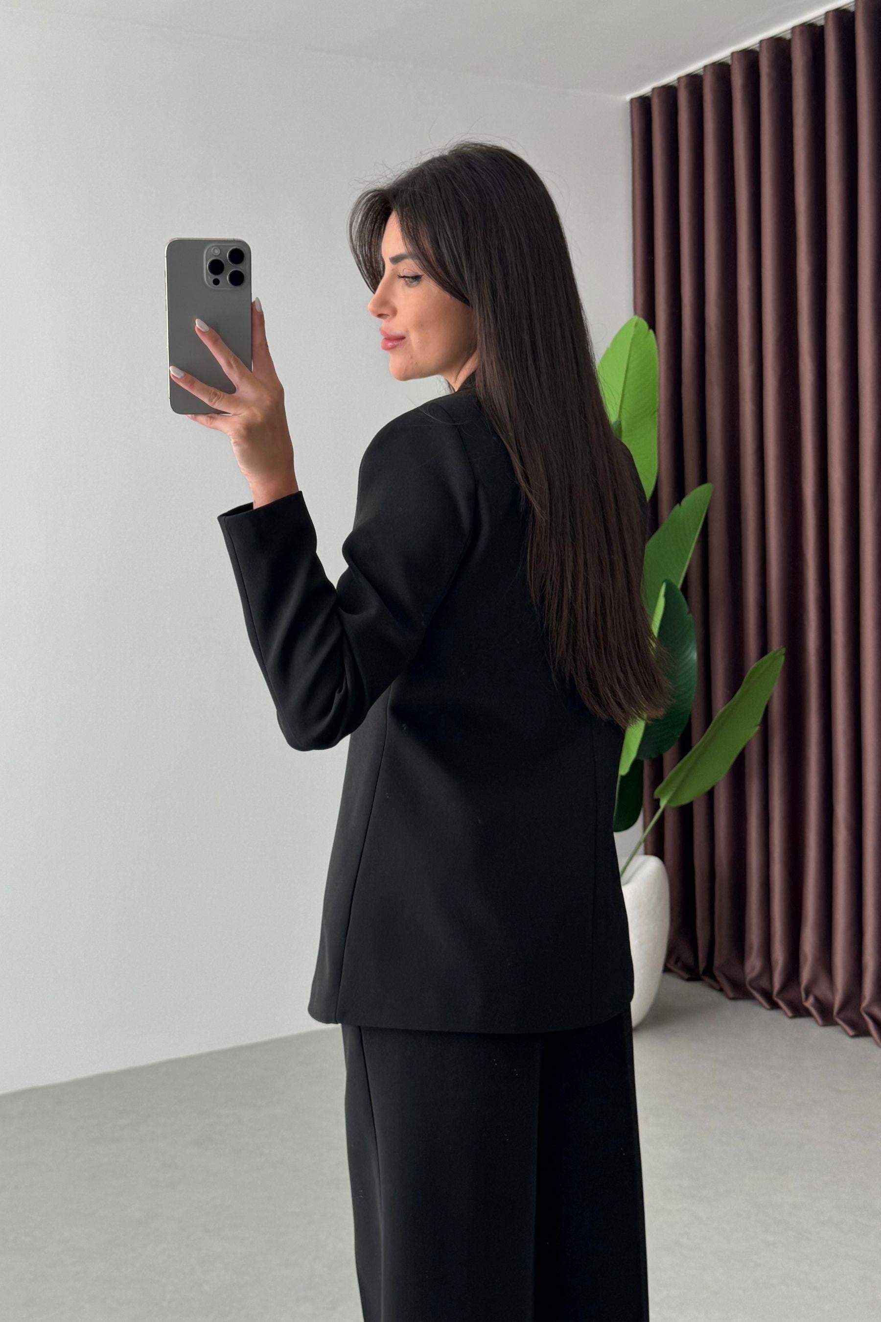 Firm Siyah Gold Düğme Detay Blazer