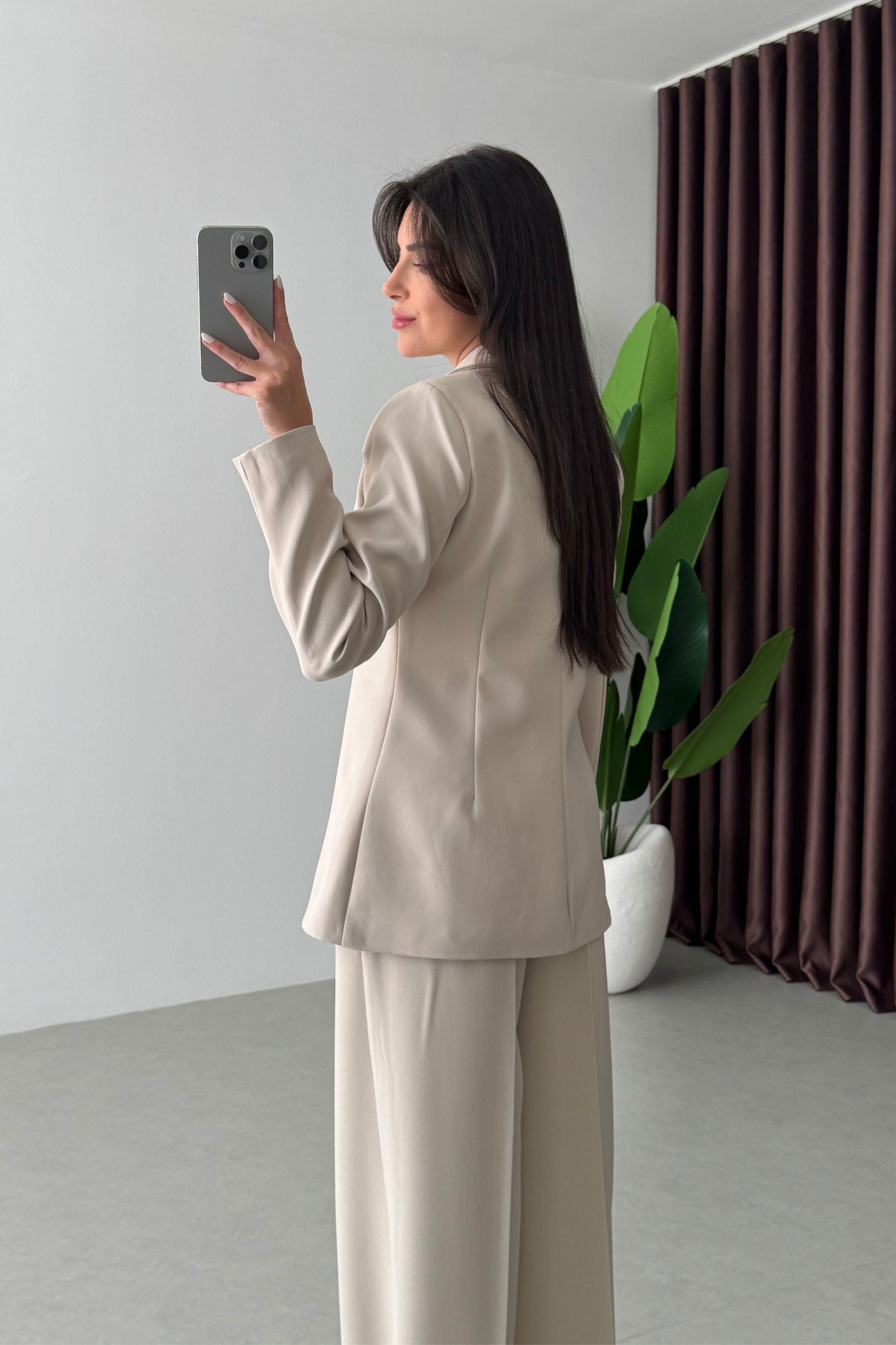 Firm Taş Gold Düğme Detay Blazer