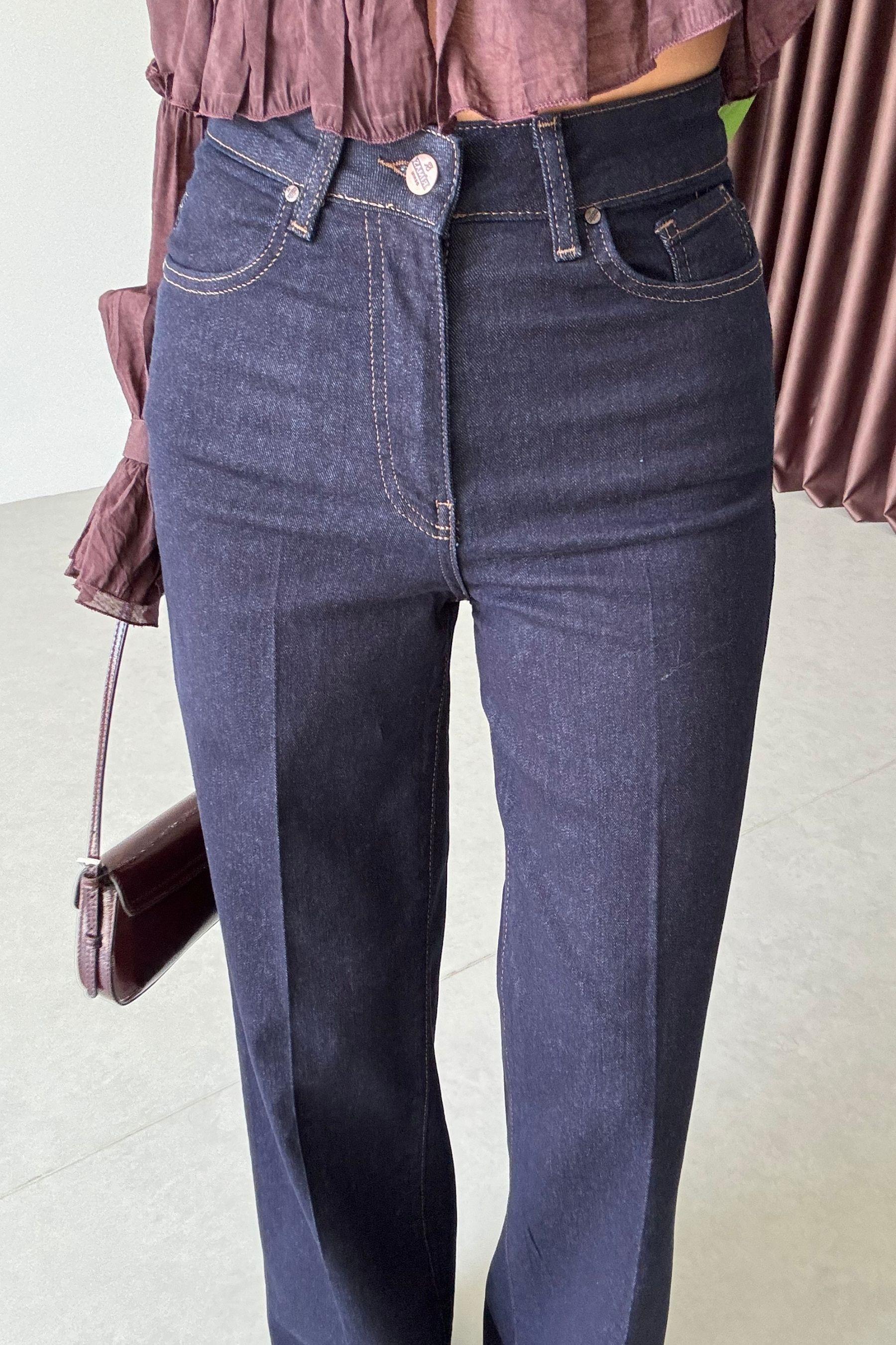 Jilly Lacivert Straight Fit Jean 
