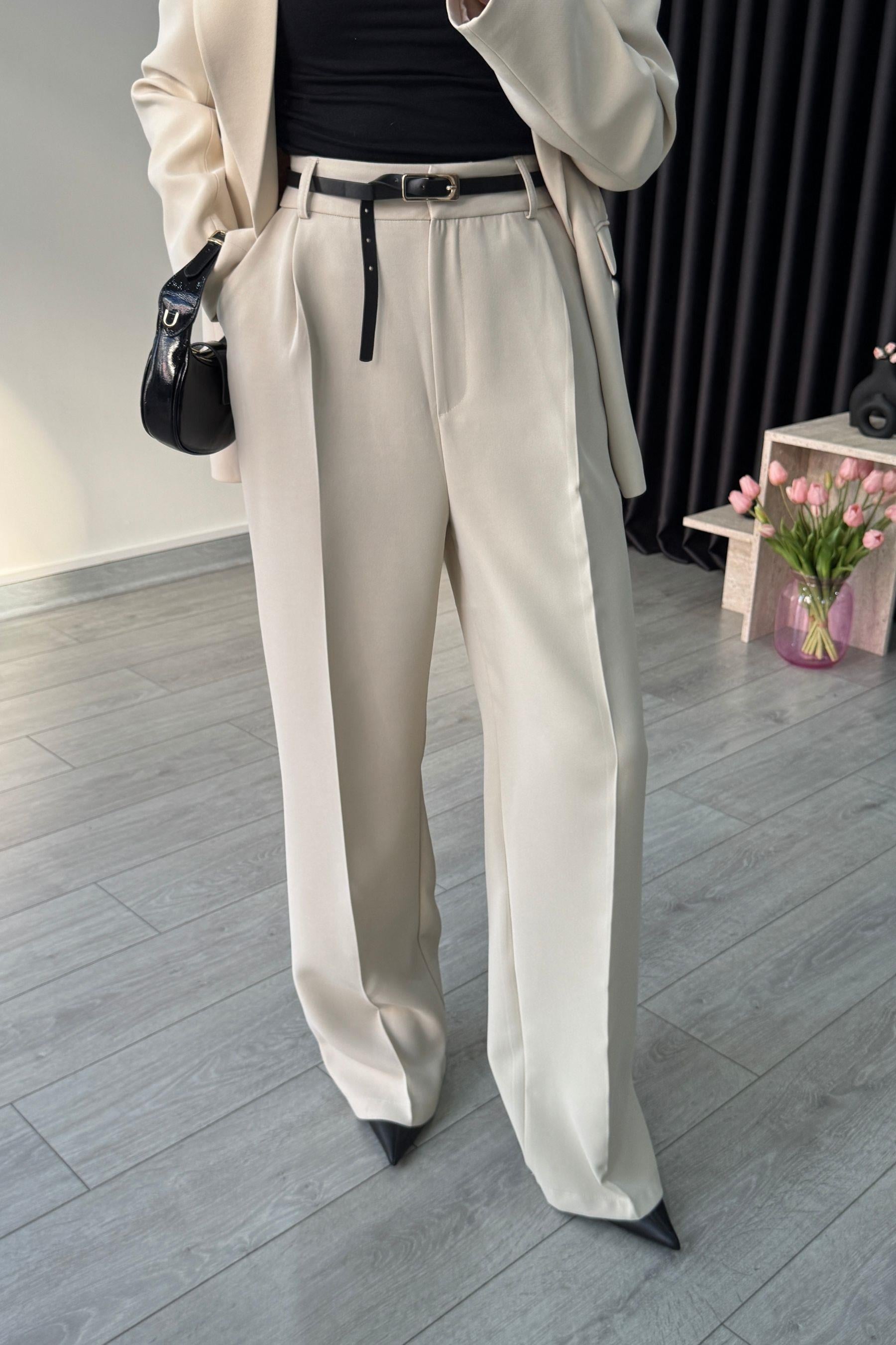 Linda Taş Premium Krep Kumaş Pantolon