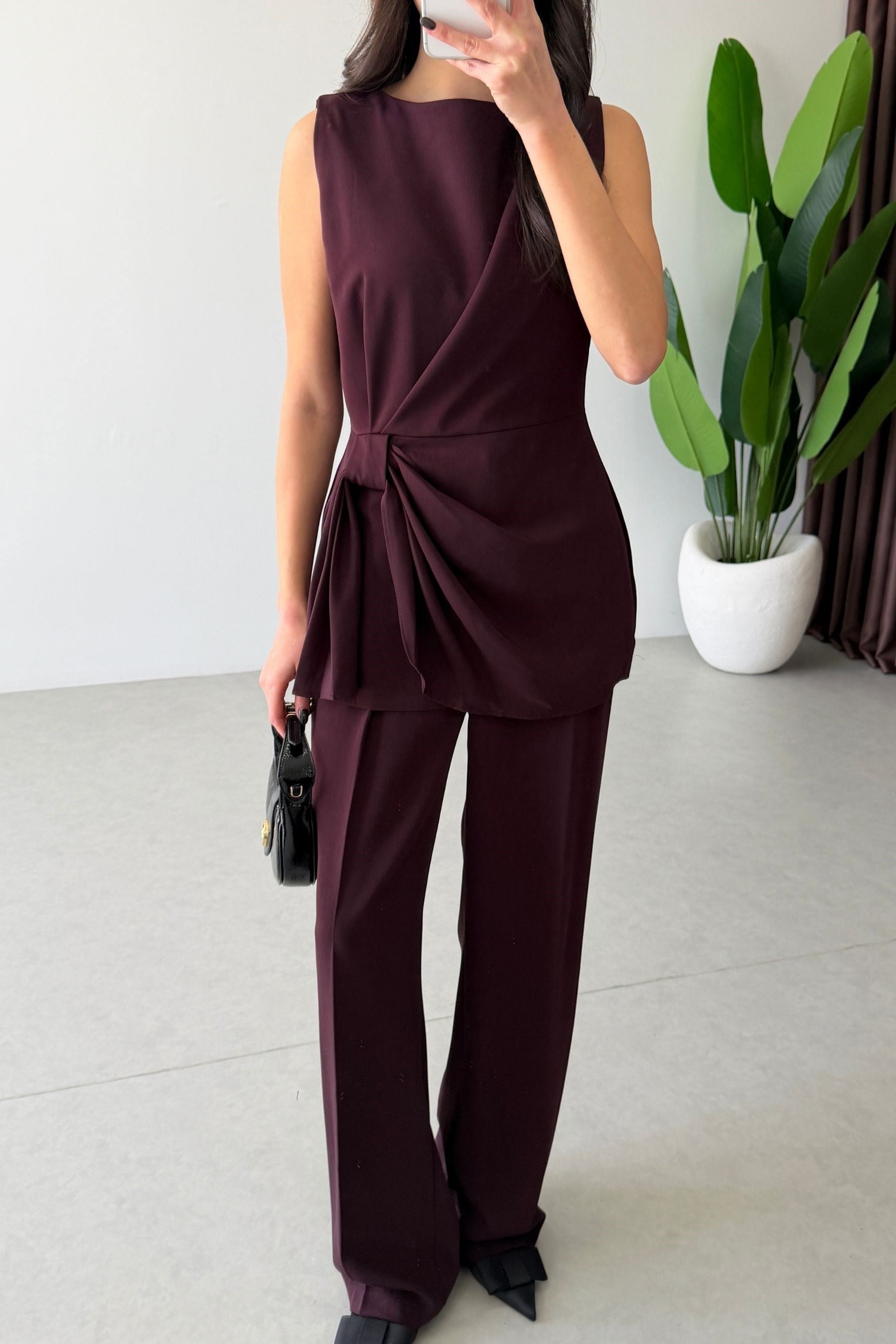 Luisa Mürdüm Tasarım Bluz Pantolon Takım