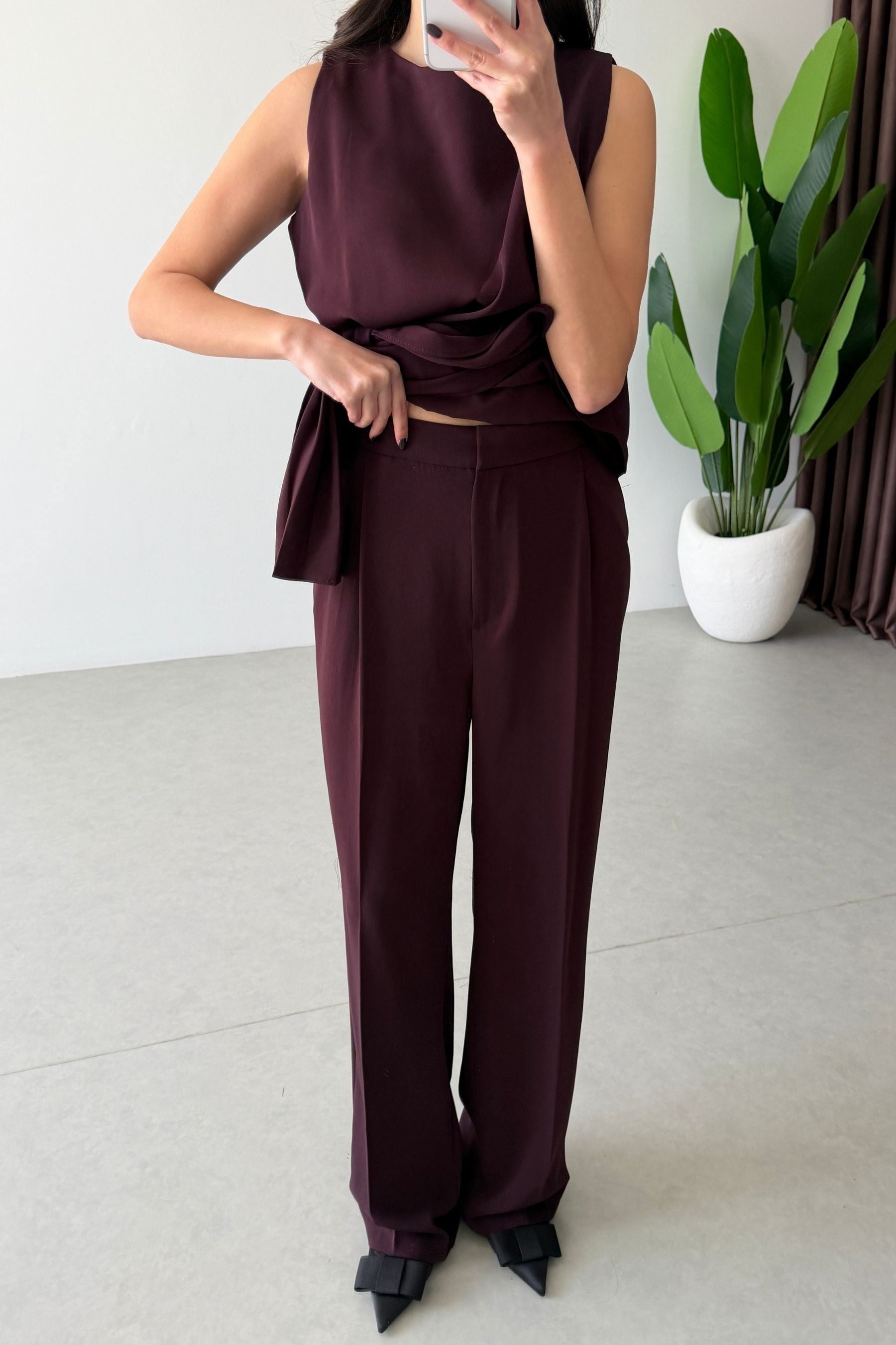 Luisa Mürdüm Tasarım Bluz Pantolon Takım