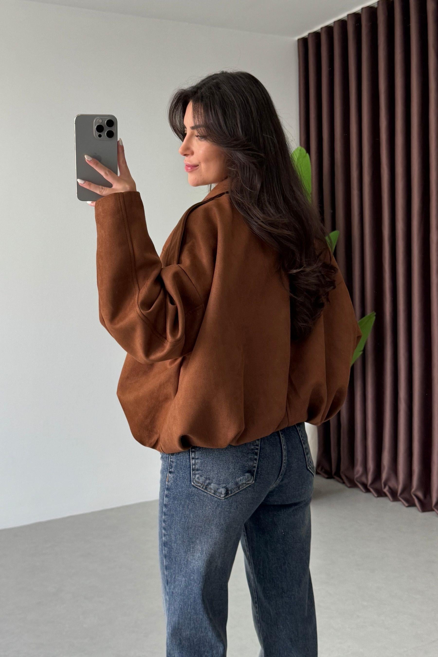 Metis Taba Nubuk Bomber Ceket