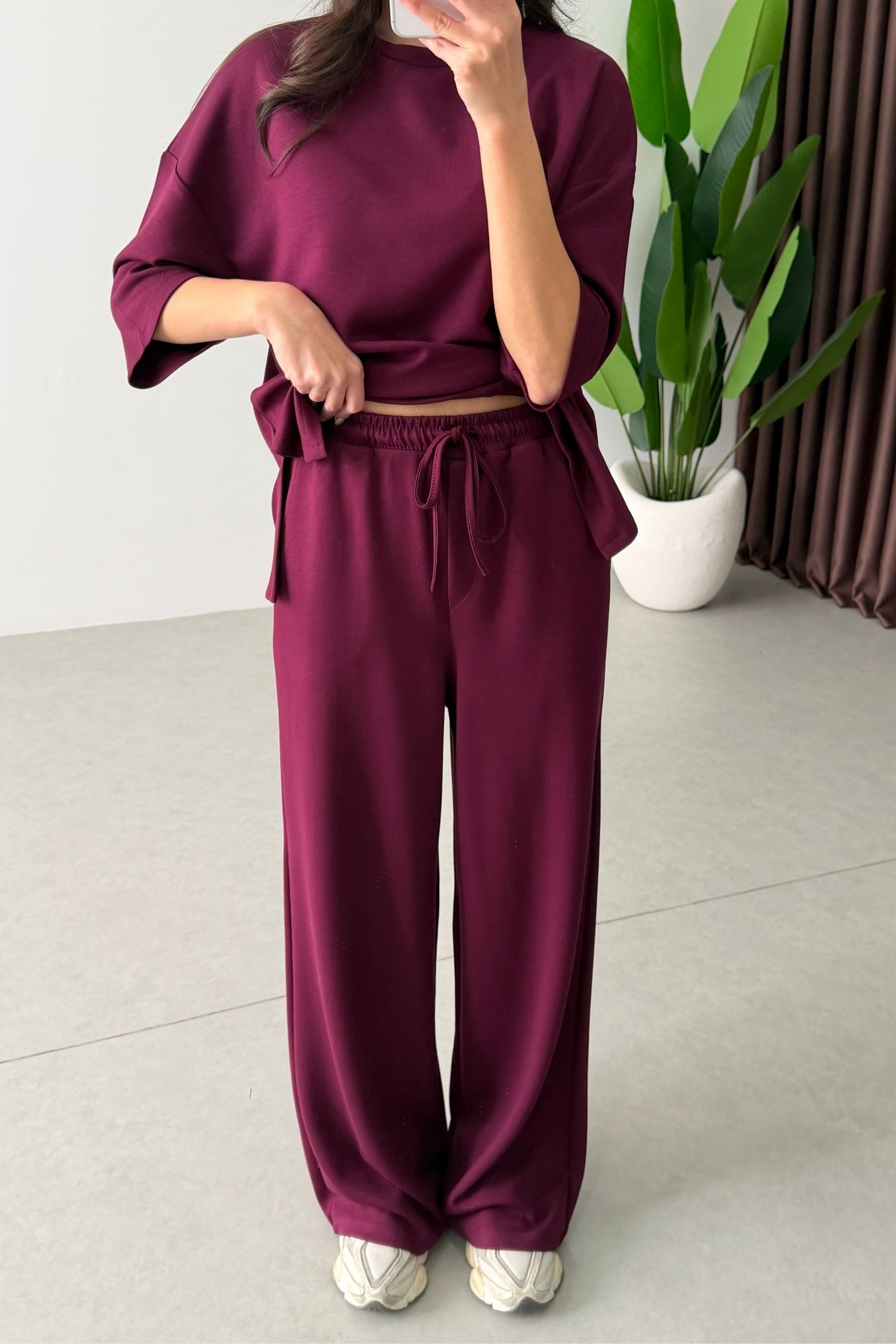 Mono Bordo Oversize Eşofman Takım