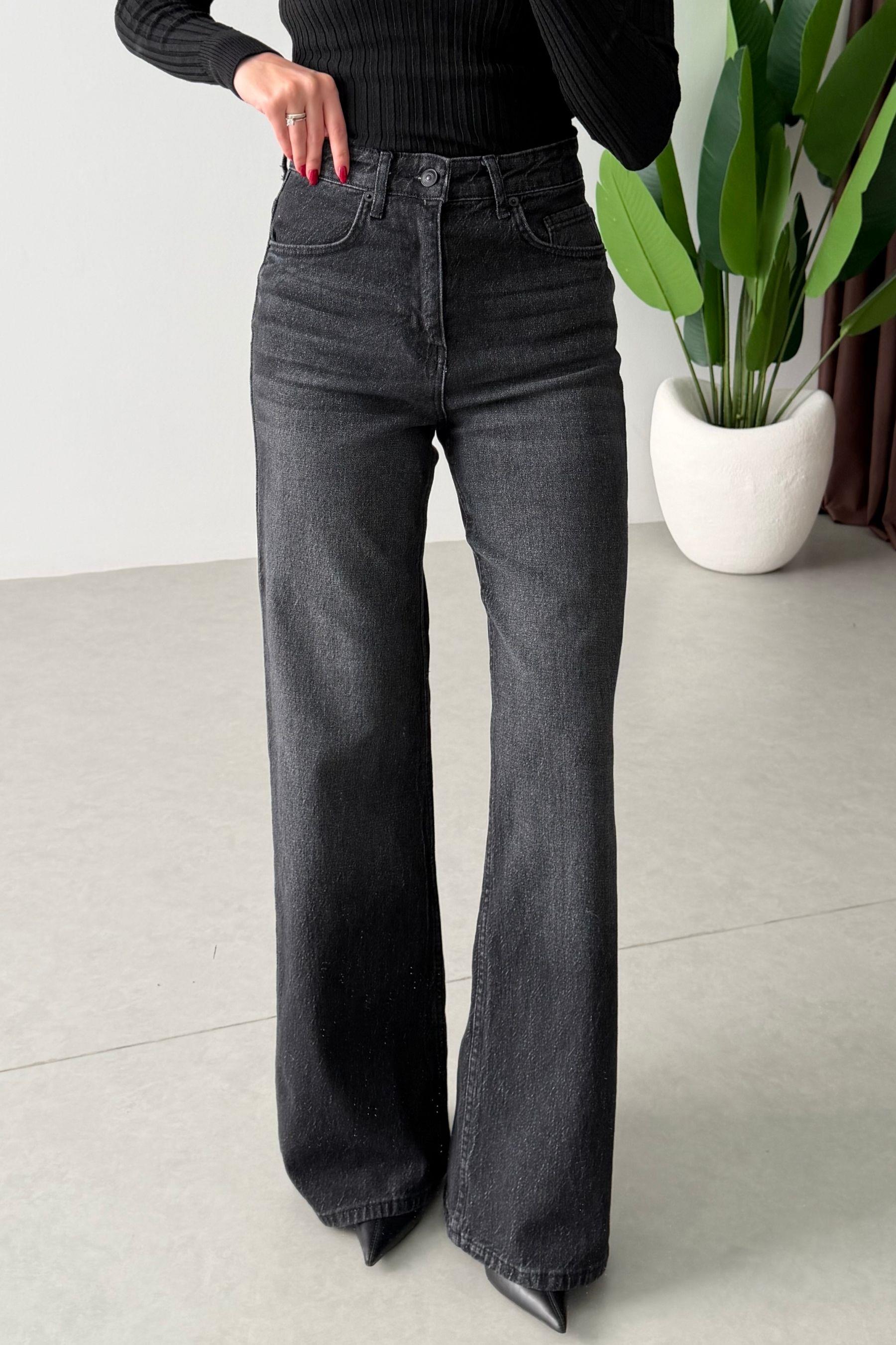 Noir Füme Wide Leg Jean
