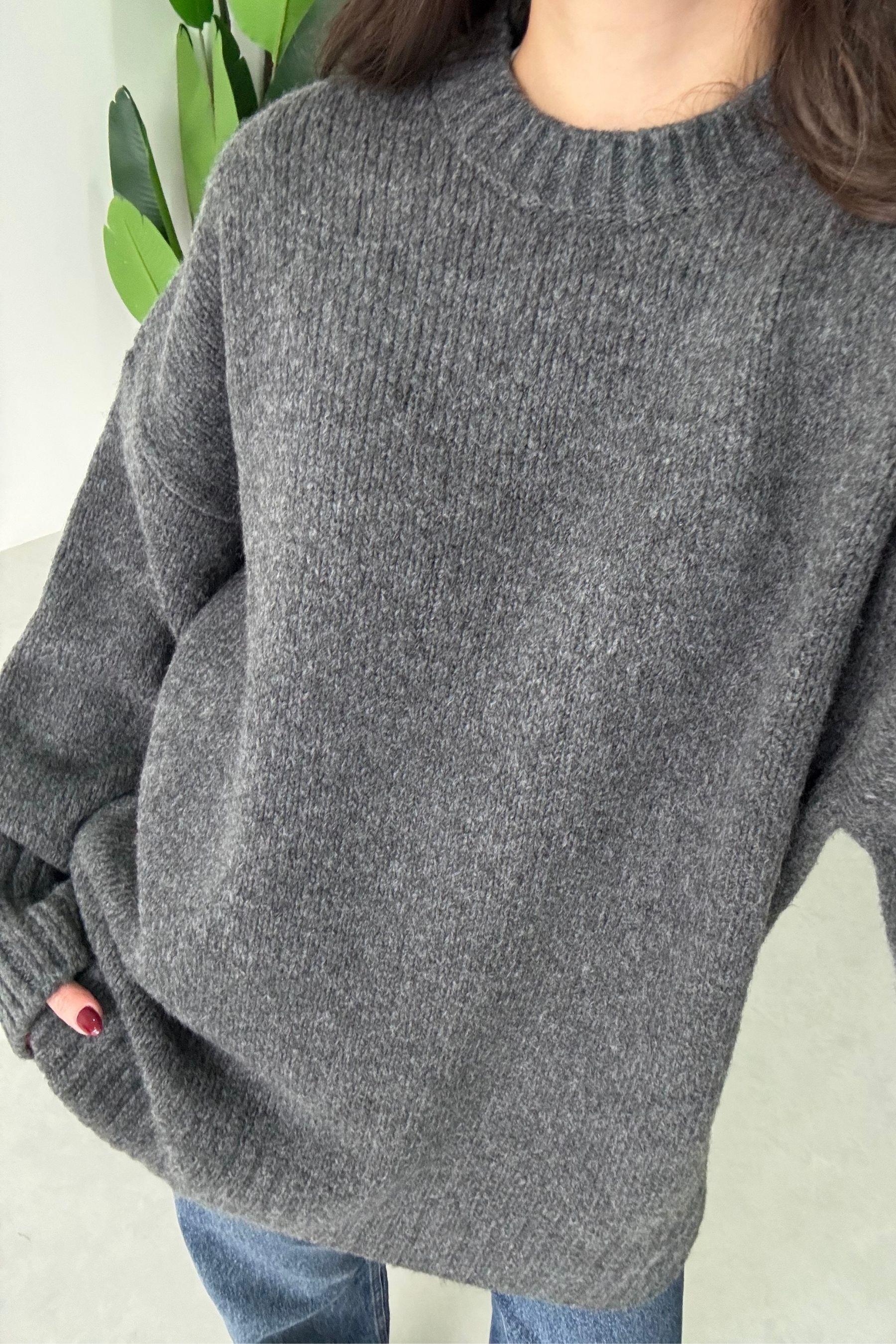 Shona Antrasit Oversize Kazak