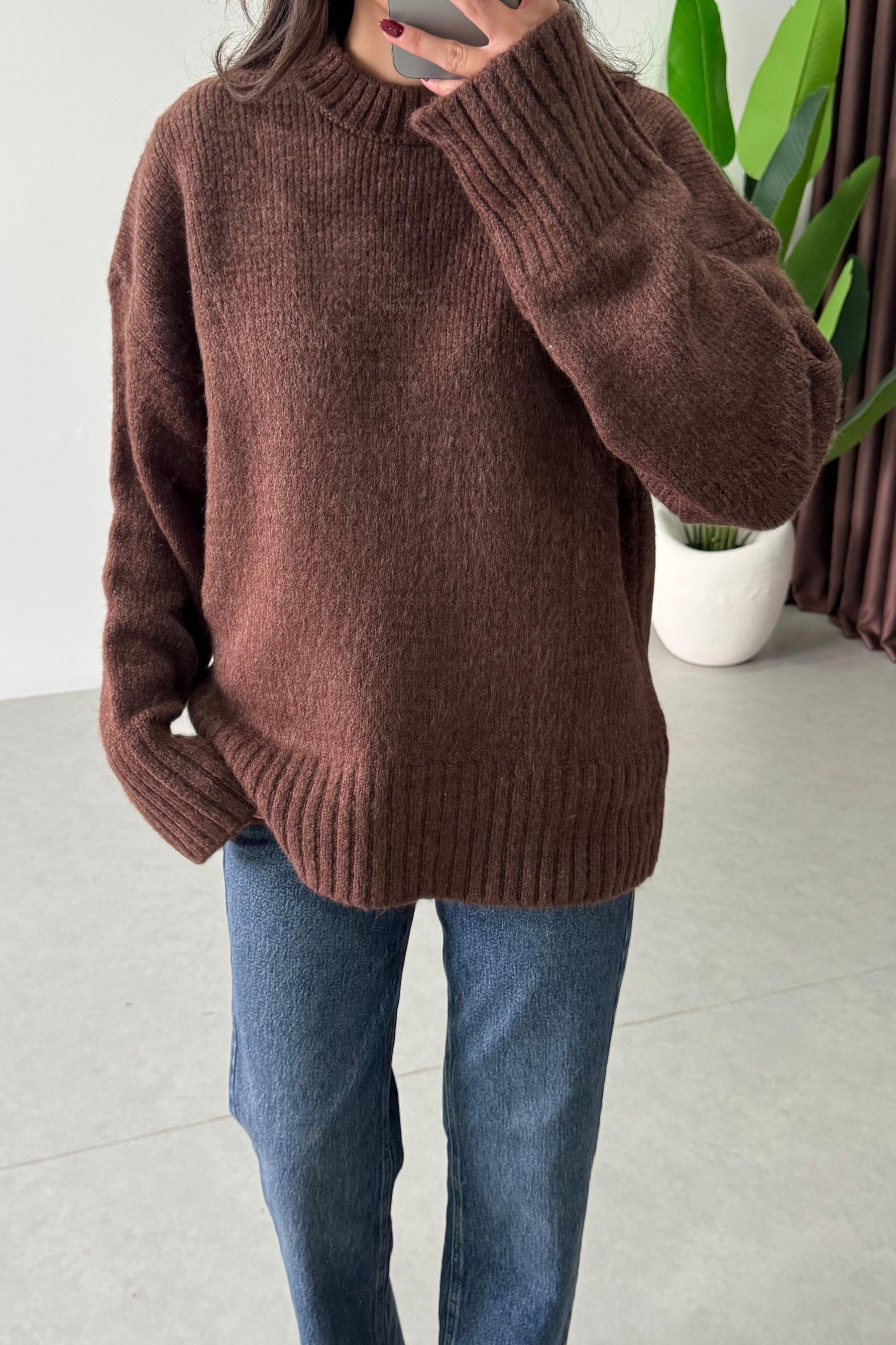 Shona Kahve Oversize Kazak
