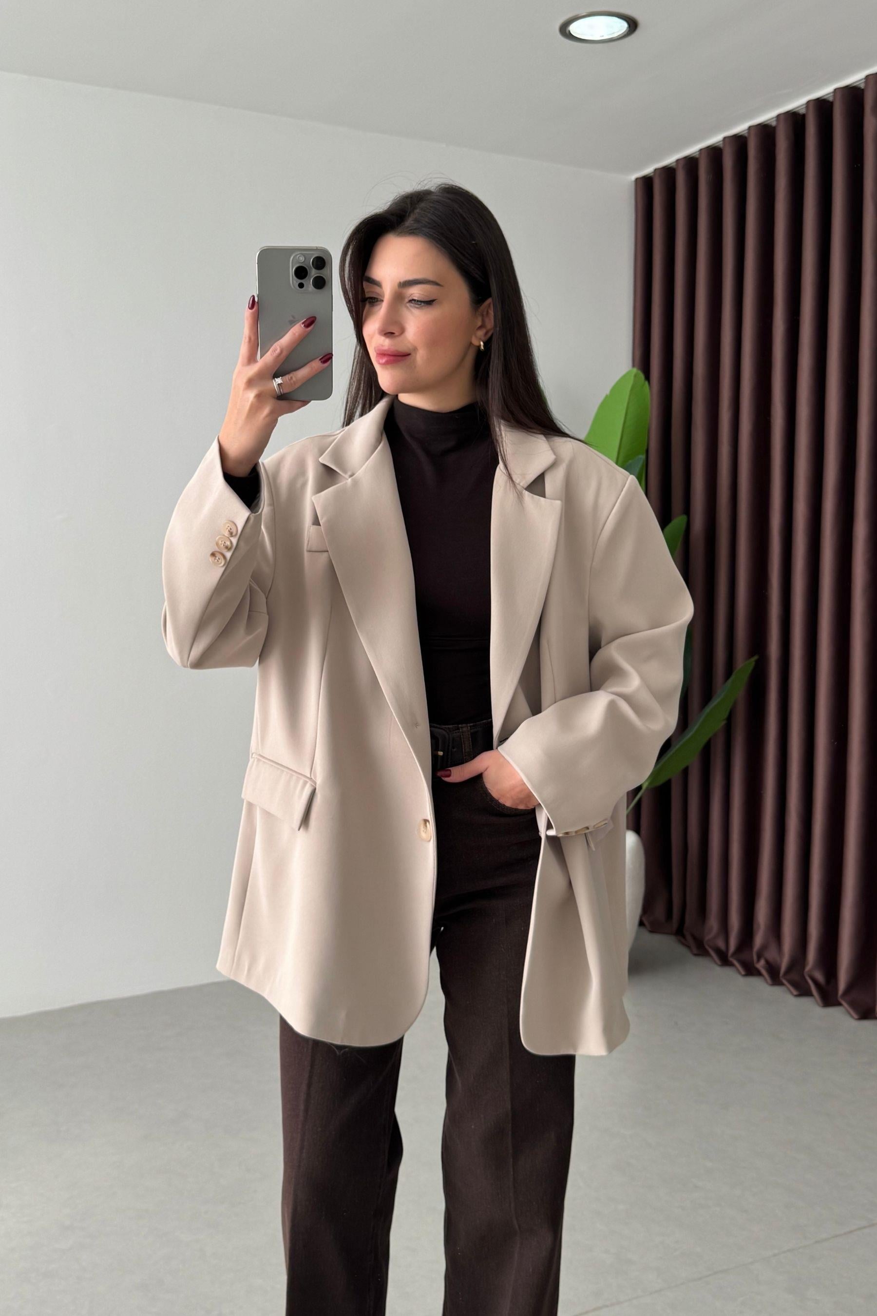 Talia Taş Oversize Blazer