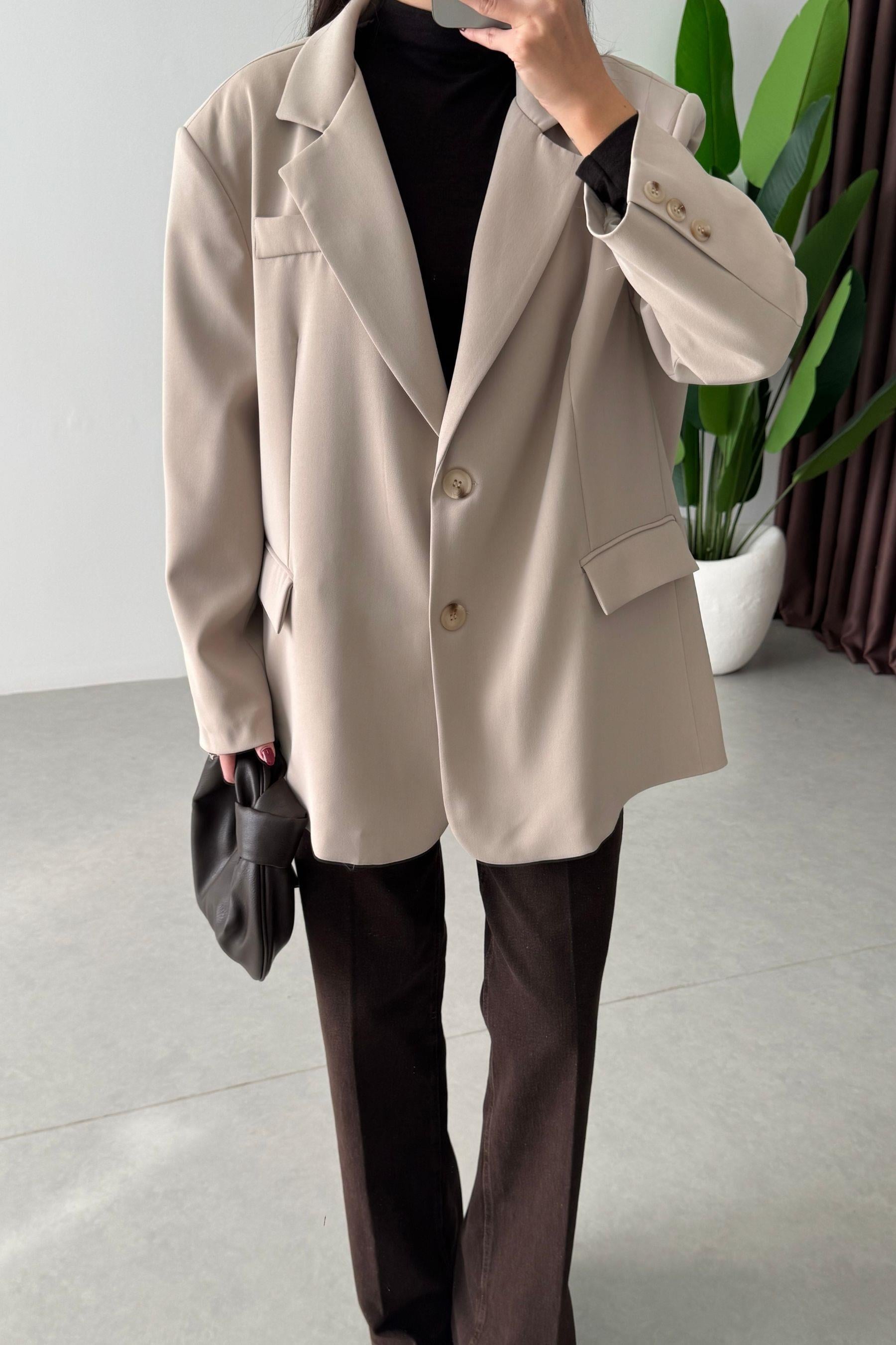 Talia Taş Oversize Blazer