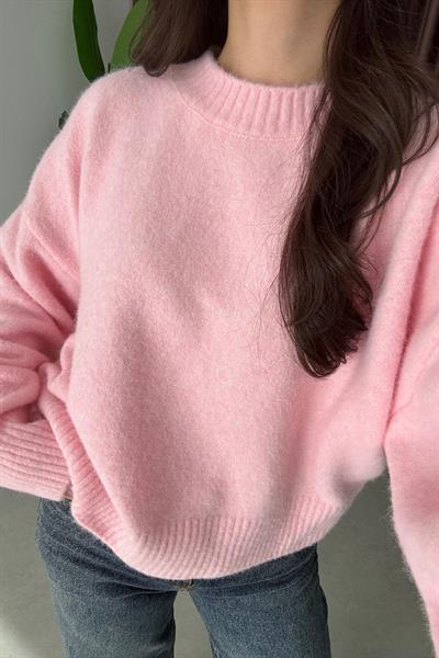 Arvel Pembe Yumuşak Dokulu Kazak