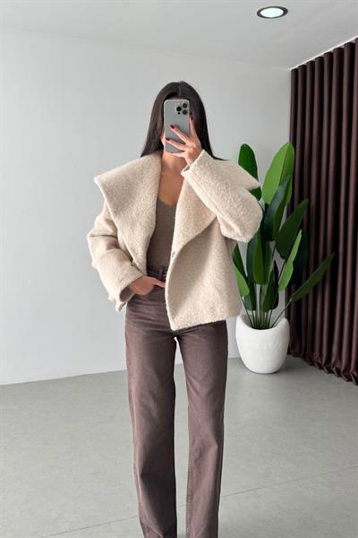Becca Kahve Yıkamalı Straight Fit Jean