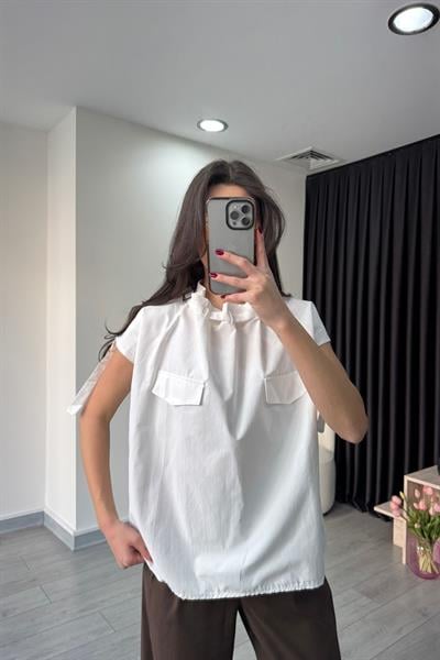 Beyaz Tasarım Poplin Gömlek