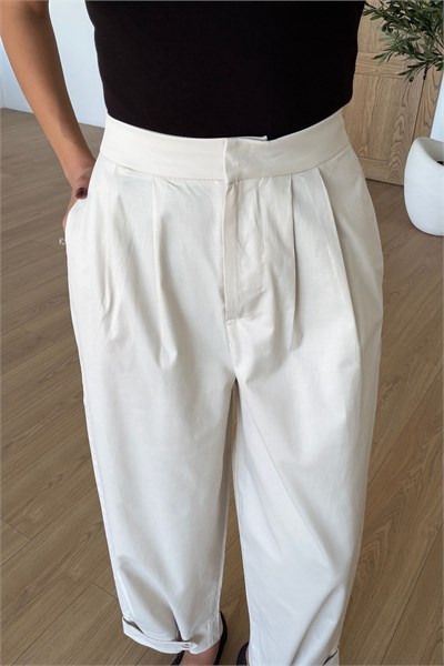 Daisy Taş Pensli Paça Detay Pantolon
