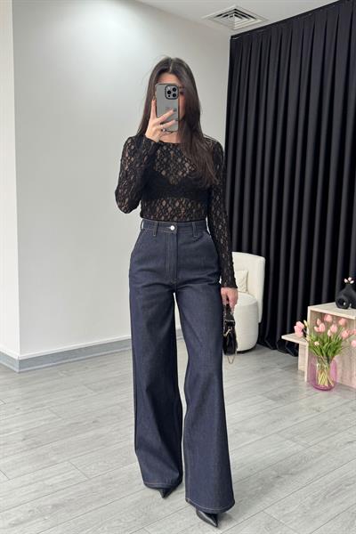 Denim Palazzo Pantolon