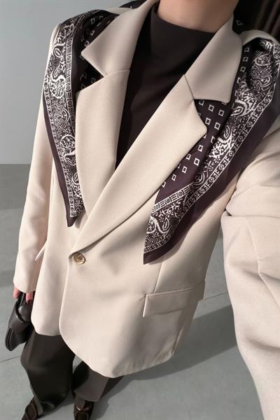 Dublin Taş Fularlı Blazer Ceket