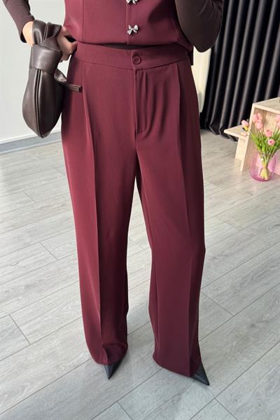 Elisa Bordo Yelek Pantolon Takım