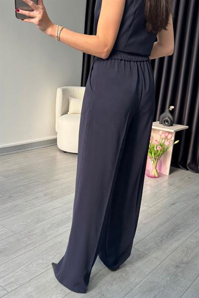 Elisa Lacivert Yelek Pantolon Takım