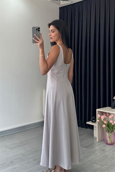 Ema Taş Askılı Kloş Elbise