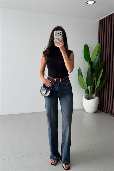 Esta Mavi Kemerli Straight Fit Jean