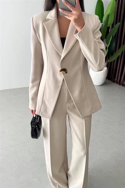 Firm Taş Gold Düğme Detay Blazer