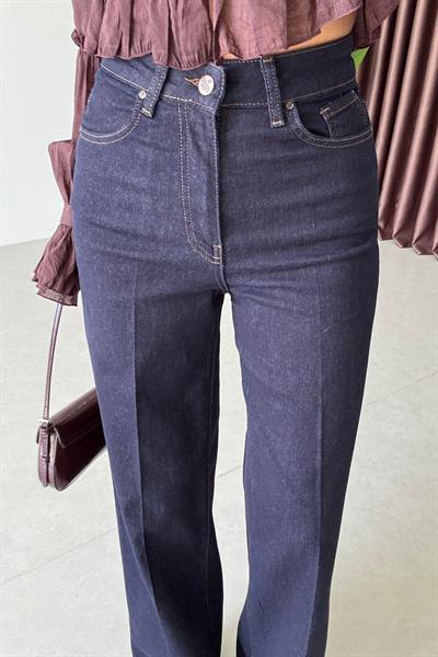 Jilly Lacivert Straight Fit Jean 