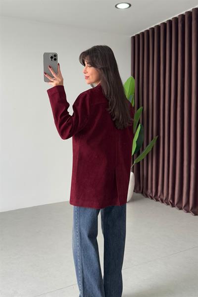 Legno Bordo Nubuk Blazer Ceket