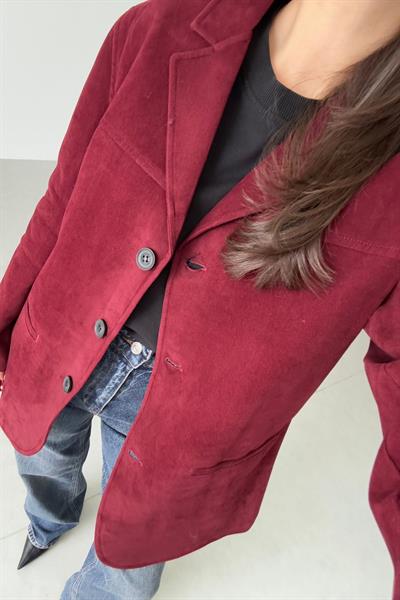 Legno Bordo Nubuk Blazer Ceket