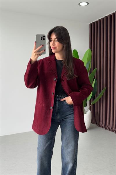 Legno Bordo Nubuk Blazer Ceket