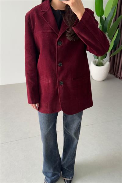 Legno Bordo Nubuk Blazer Ceket
