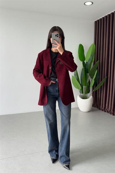 Legno Bordo Nubuk Blazer Ceket