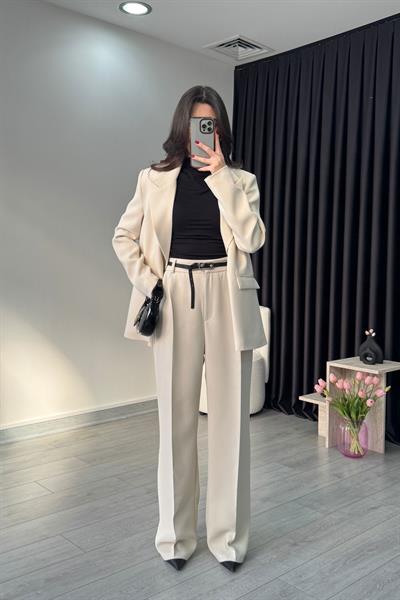 Linda Taş Premium Krep Kumaş Pantolon