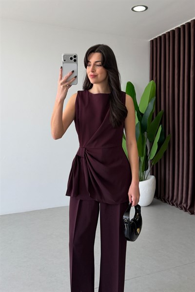 Luisa Mürdüm Tasarım Bluz Pantolon Takım