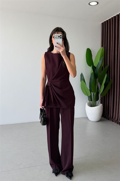 Luisa Mürdüm Tasarım Bluz Pantolon Takım