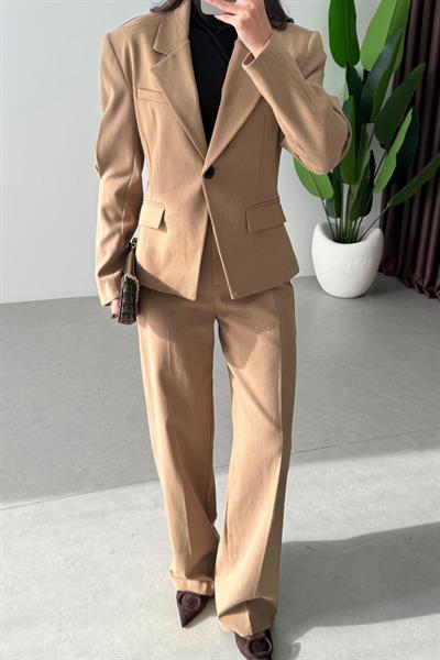 Mena Camel Ceket Pantolon Takım