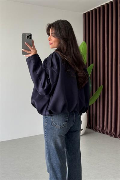 Metis Lacivert Nubuk Bomber Ceket