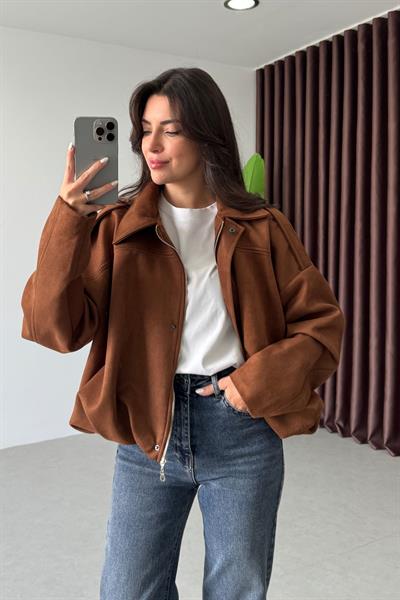 Metis Taba Nubuk Bomber Ceket