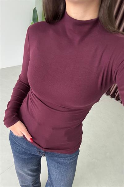 Minima Bordo Drapeli Uzun Kollu Body 