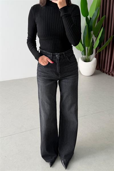 Noir Füme Wide Leg Jean