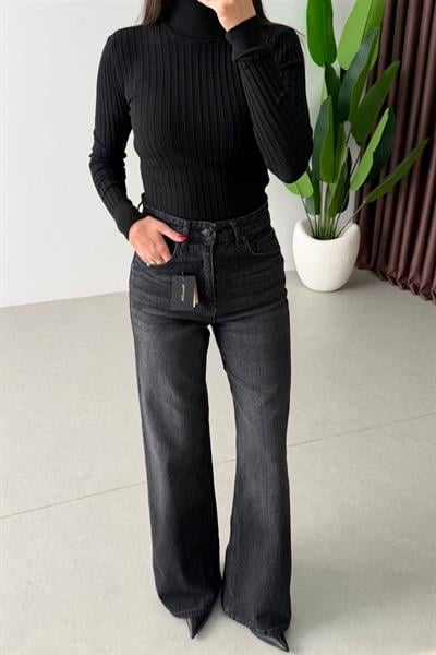 Noir Füme Wide Leg Jean