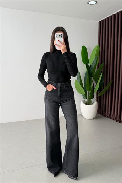 Noir Füme Wide Leg Jean