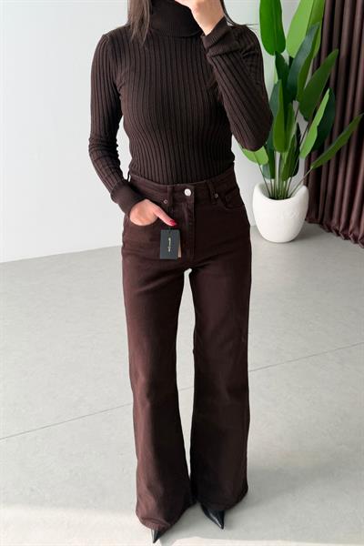 Noir Kahve Wide Leg Jean