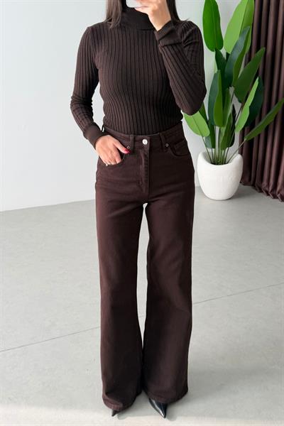 Noir Kahve Wide Leg Jean