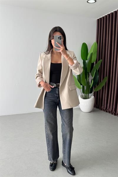 Nowan Taş Çizgili Astar Detay Blazer