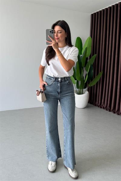 Ocean Kesik Paça Flare Jean 