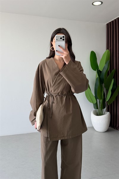 Osila Haki Keten Kimono Takım