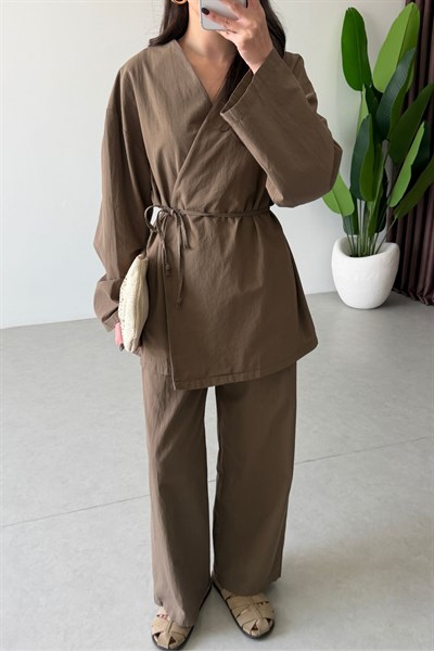 Osila Haki Keten Kimono Takım